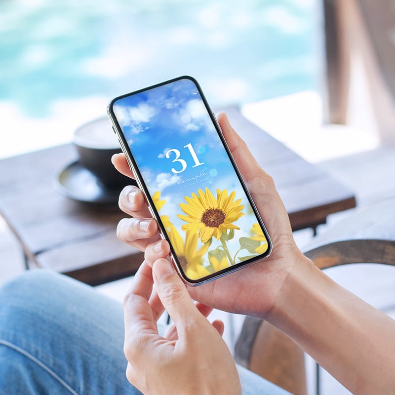 笑顔咲く🌻ひまわりと快晴ブルー＋数字31】心晴れやかになる夏空と