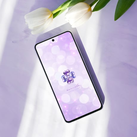 29☆❁¨̮プロフお読みください✧︎*。様　セレナイト　クローバー　握り石　パープル 四つ葉のクローバー | STORES