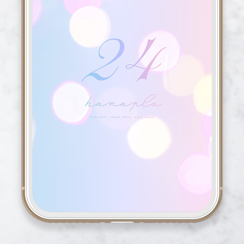 光の水玉パステル＋数字24】心安らぐ癒しエフェクト！ふんわり優しい