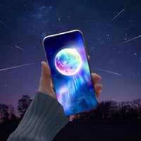 【奇跡のレインボー満月とオーロラの光】🌕🌈 新しい流れを呼び込む幻想の開運待ち受け