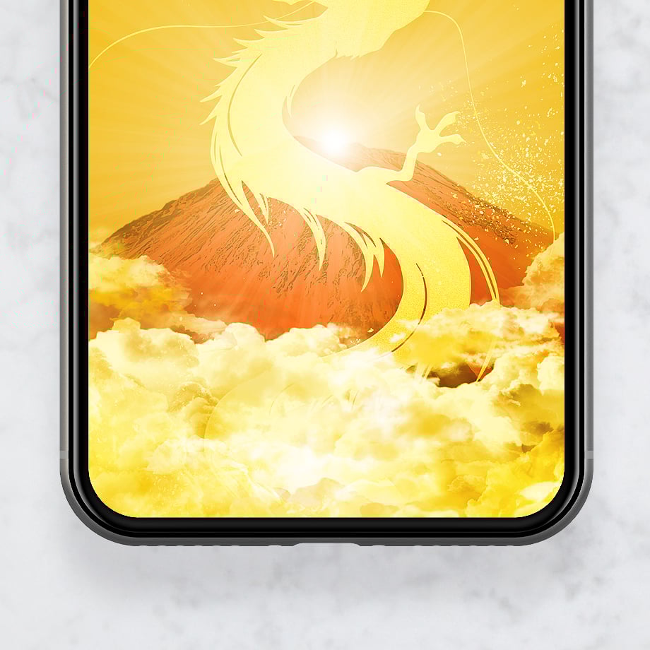 最強無敵！金雲ダイヤモンド赤富士金龍王＋数字888】🌞天を貫く黄金の