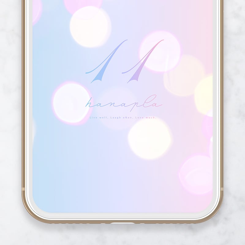 光の水玉パステル＋数字11】心安らぐ癒しエフェクト！ふんわり優しい