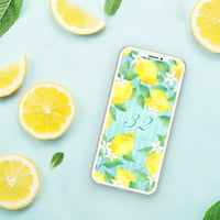 【ピチピチ爽やかレモン＋数字32🍋】元気をくれるビタミンカラー🌿癒しと幸運を呼び込むスマホ壁紙💛