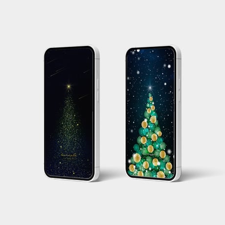 【流星と綺羅星ツリー】願い事を叶える流星と成功への道しるべの金星！Xmasツリー・イルミネーションの壁紙