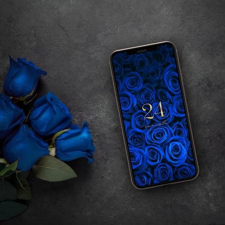 青薔薇　★即購入大歓迎です★ 青いバラ プリザーブドフラワーBOX・大 ブルー プリザーブド