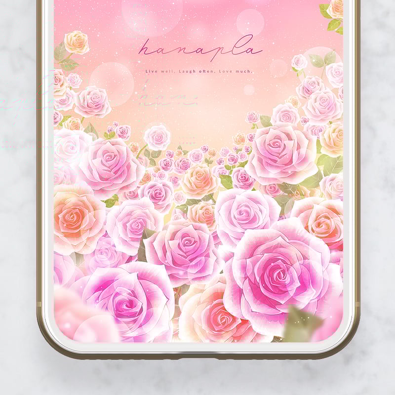 Winnieさま専用（原画）月下のローズガーデン ほか　3点おまとめ まるで花の楽園『ローズガーデンNAKA』 その1 - 戸(のへ)のつく