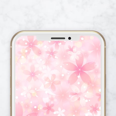 【桜数字24】春の数字開運！ふんわりとした美しい桜の花と数字24のスマホ壁紙