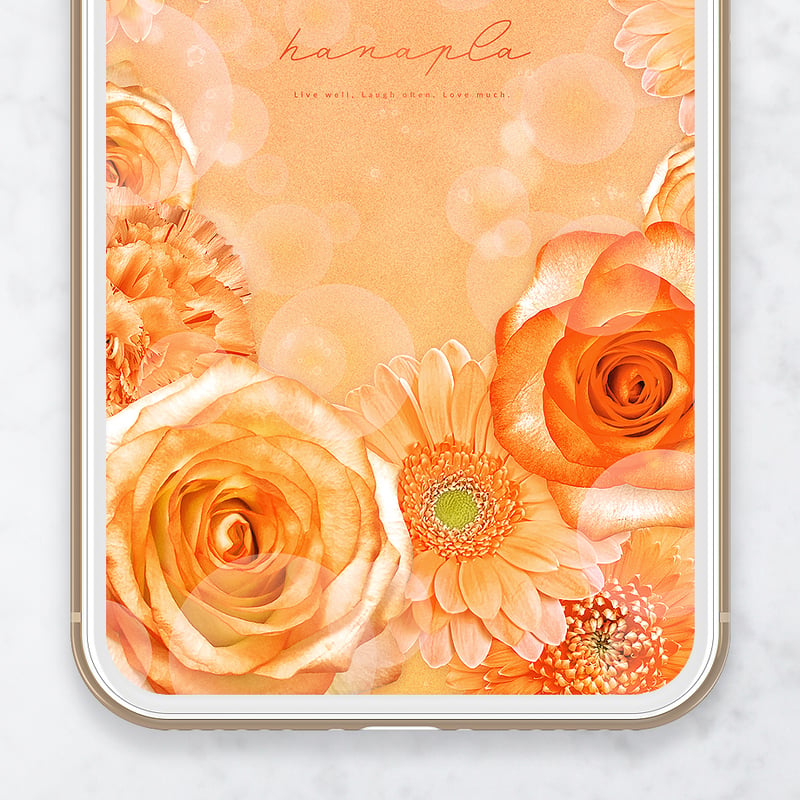 キラ盛り＊オレンジフラワー】心ときめく花束🌼運気も上がる待ち受け