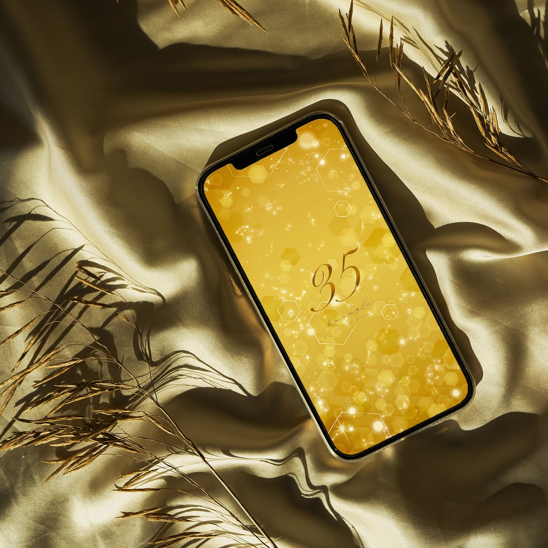 金運覚醒のゴールドヘキサゴン＋数字35】💛六角形の光が導く豊かさの