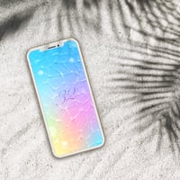 【煌めき浄化レインボーウォーター＋数字32】七色の輝きが心を癒やす🌈幸運と笑顔を引き寄せる✨浄化と希望のスマホ壁紙💖