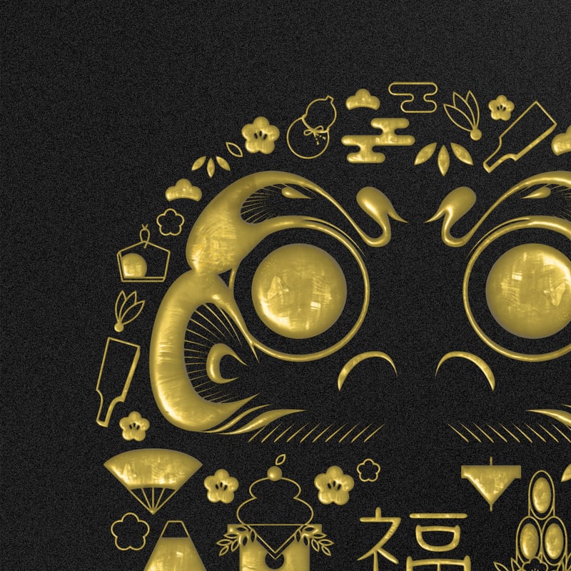 威厳ある黄金達磨