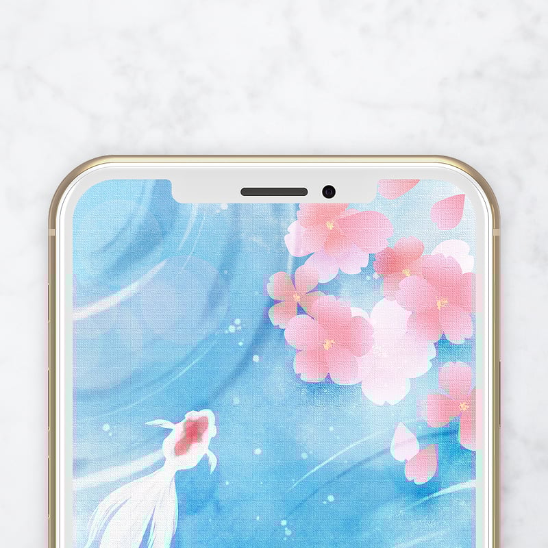 金運招く白金魚と桃色サクラ＋数字11】🌸春風に舞う桜と澄んだ水に泳ぐ