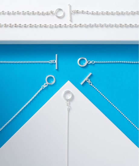 NB19／NEW BROWN ballchain silver necklace