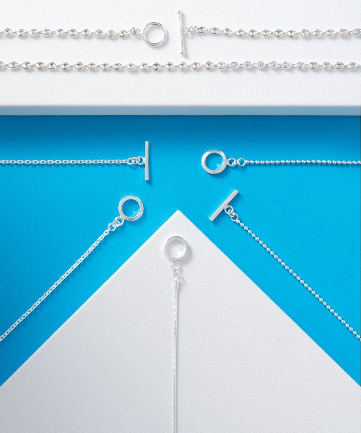 NB19/NEW BROWN ballchain silver necklace | NEW