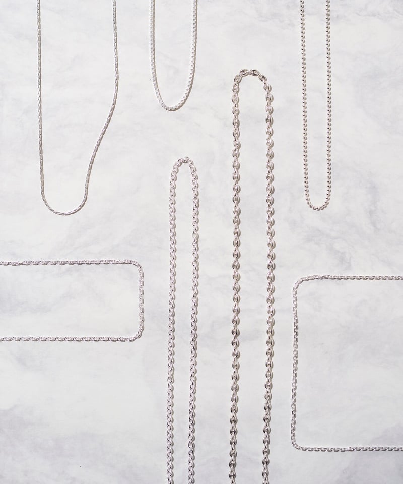 NB21／NEW BROWN marina chain silver necklace | N...