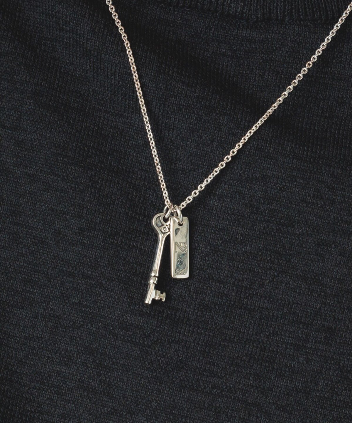 HVYK0157/NEW BROWN Key & plate necklace | NEW B...