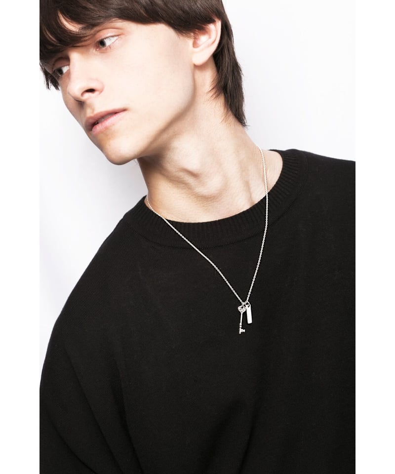 HVYK0157/NEW BROWN Key & plate necklace | NEW B...