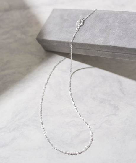 NB24／NEW BROWN cut azukichain silver necklace