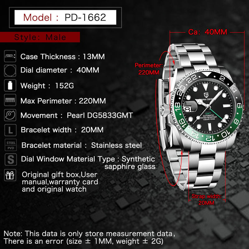 パガーニデザイン メンズ 自動巻き腕時計 PAGANI DESIGN PD-1662 | 【...
