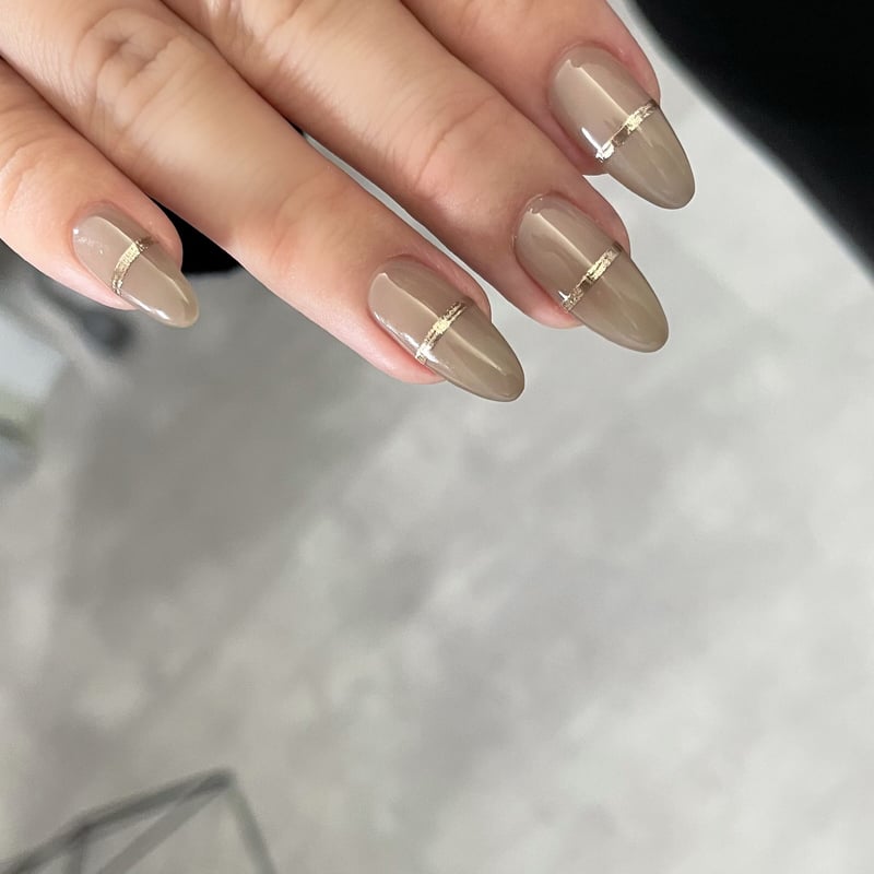 laaunail Mirror Sync sticker チェーン　ラメ　泊 mirror sync sticker ”fine french line” | laau n