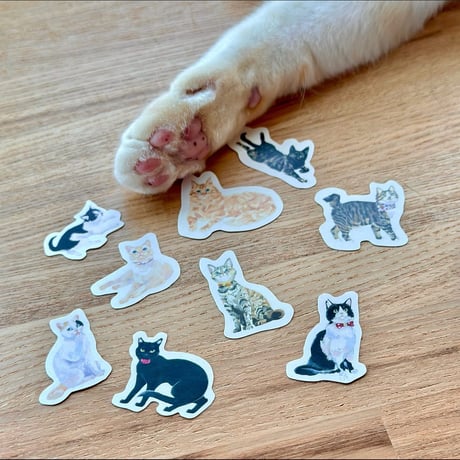 かごねこオリジナル・フレークシール