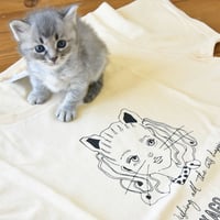 かごねこオリジナルTシャツ（ナチュラル×黒）