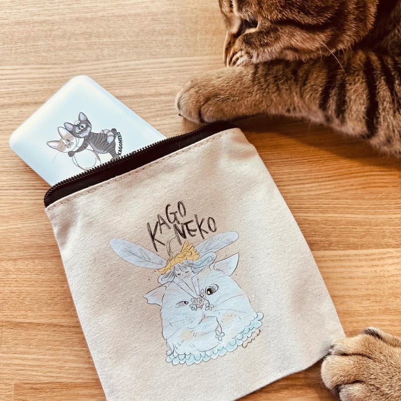 かごねこオリジナル・フェアリーフラットポーチ（S） | KAGONEKO STORE 