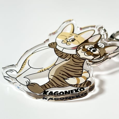 かごねこオリジナルキーホルダー（３パターンあり）