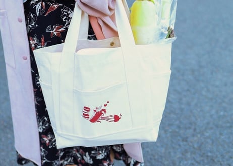 【普段のお買いものに合うよう作りました】ろくキッチンのトートバッグ