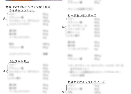［データ版］生シフォン５種のレシピ