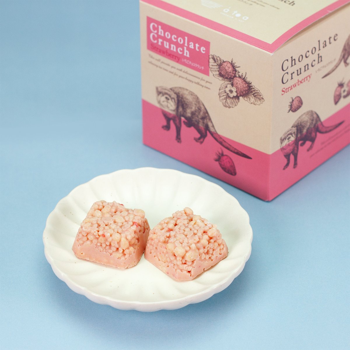 チョコクランチBOX カワウソ イチゴ | átoa MUSEUM SHOP アトア