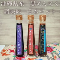 黒にんにく 調味料3本セット (たれ、ソース、ドレッシング) 120ml x 3本