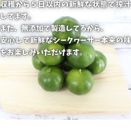 丸搾り 青切りシークヮーサー果汁 １２０ml ５本セット