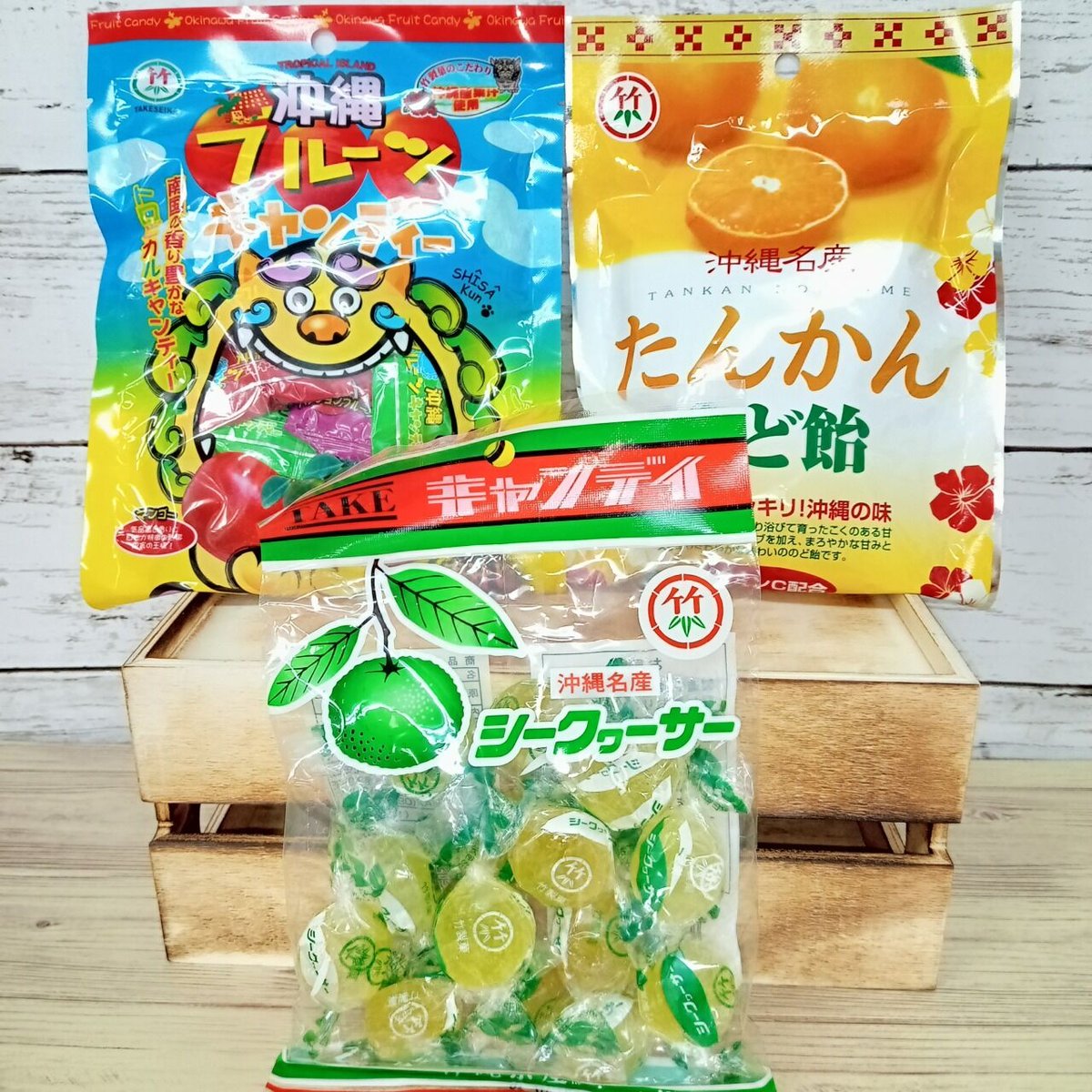 沖縄県産品 竹製菓 フルーツキャンディー 3種 | 沖縄黒にんにくのみやげ屋