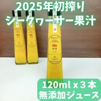 丸搾り 青切りシークヮーサー果汁 １２０ml ３本セット