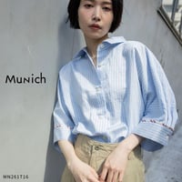 Munich ( ミューニック ) 【 MN261T16 】 Munich ACARストライプ 半袖シャツ