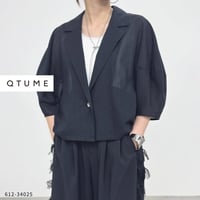 QTUME ( クチューム ) 【 612-34025 】 コットンランタンスリーブショートジャケット