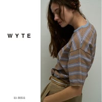 WYTE ( ワイト ) 【 11-30311 】 ドライコットンリバースストライプクルーネックティー
