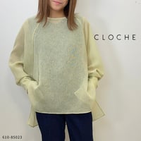 CLOCHE ( クロッシェ ) 【 610-85023 】 リネン混ニットプルオーバー
