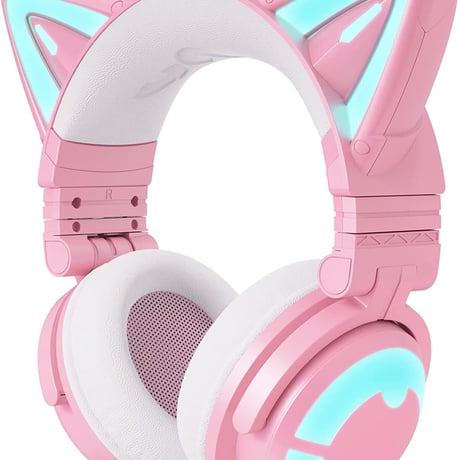 YOWU（ヨーウ）ネコ耳ヘッドホン3G ピンク色 ゲーミングモデル※注文後二週間以内発送予定※送料無料※