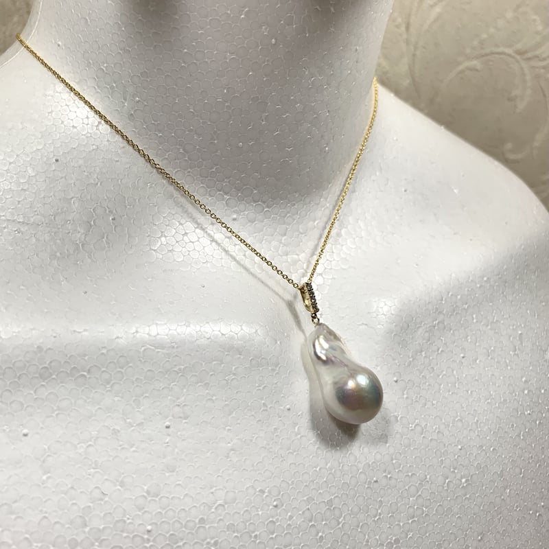 K18YG】 バロックパール＆Diamond ペンダントヘッド | jewel mask ORO 