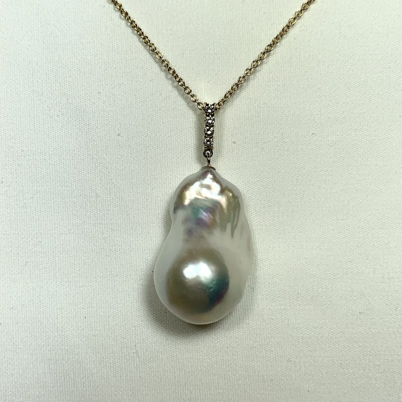 K18YG】 バロックパール＆Diamond ペンダントヘッド | jewel mask ORO 