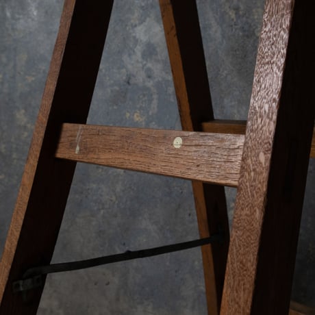 木製の3段はしご/ 文化梯子