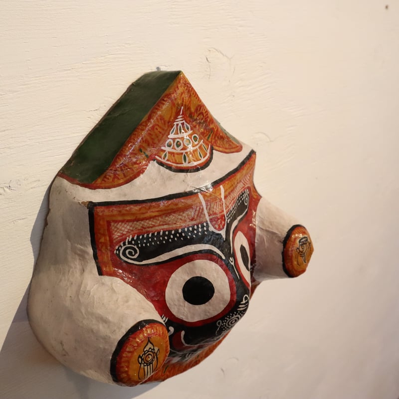 希少、博物館、ジャガンナート、インド、お面、三点セット、サイズ大、ヒンドゥー教、 希少、博物館、ジャガンナート、インド、お面、三点セット、サイズ大