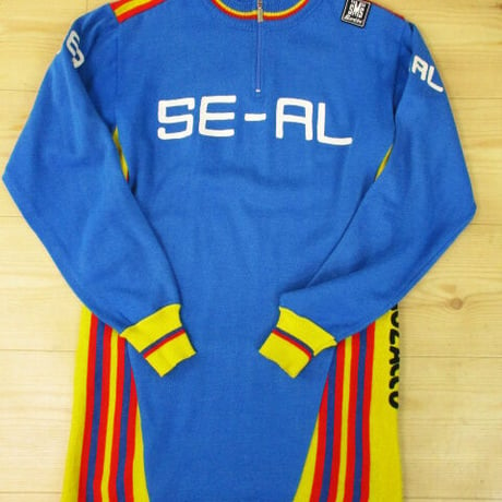 80’s Santini ”SE-AL” wool cycle jersey long sleeve