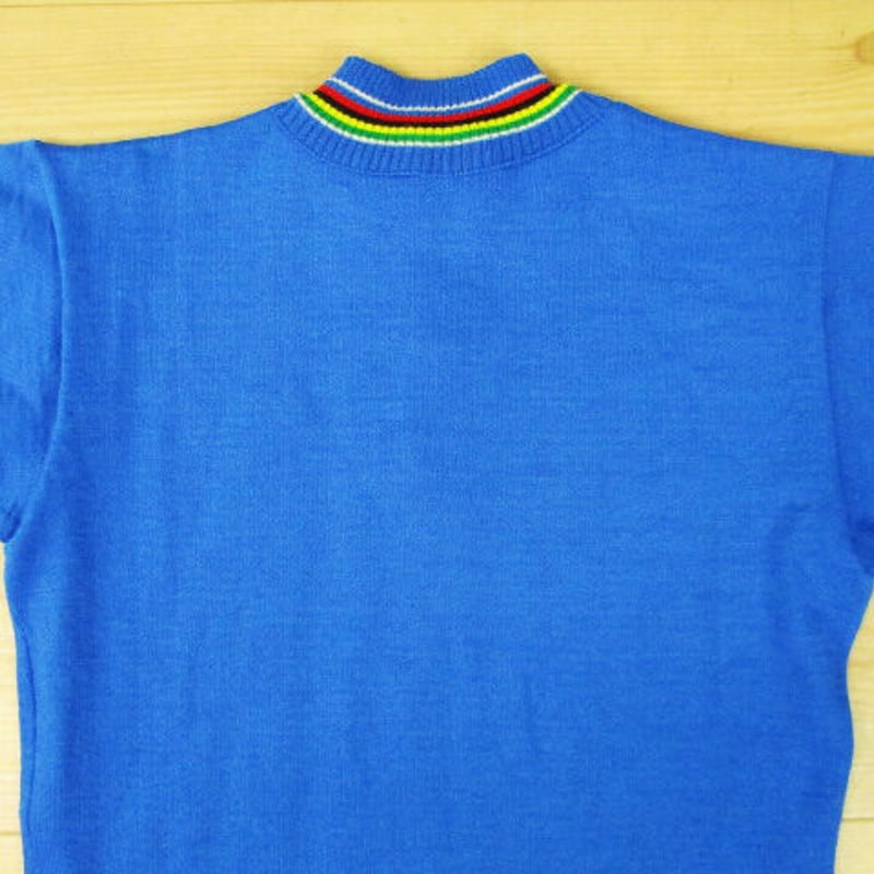 【美品】 サイクルジャージ M マルチカラー イタリア製 80's “MOA sport” wool cycle jersey | cicli17