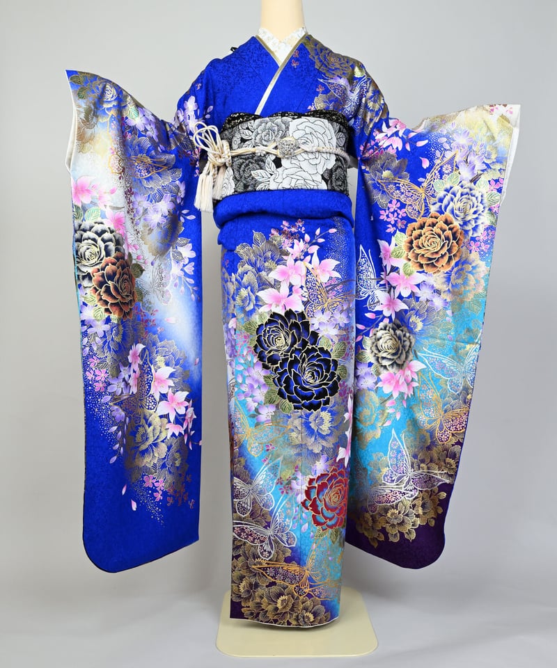 4604 振袖フルセット 成人式 結婚式 卒業式 IKKOブランド 紫 正絹