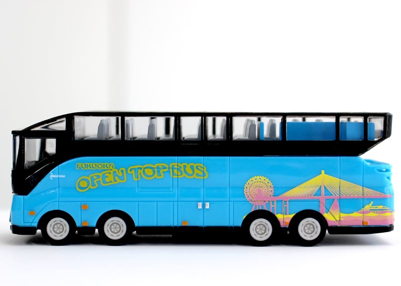 福岡オープントップバス プルバックカー 青 | にしてつバス ONLINESTORE