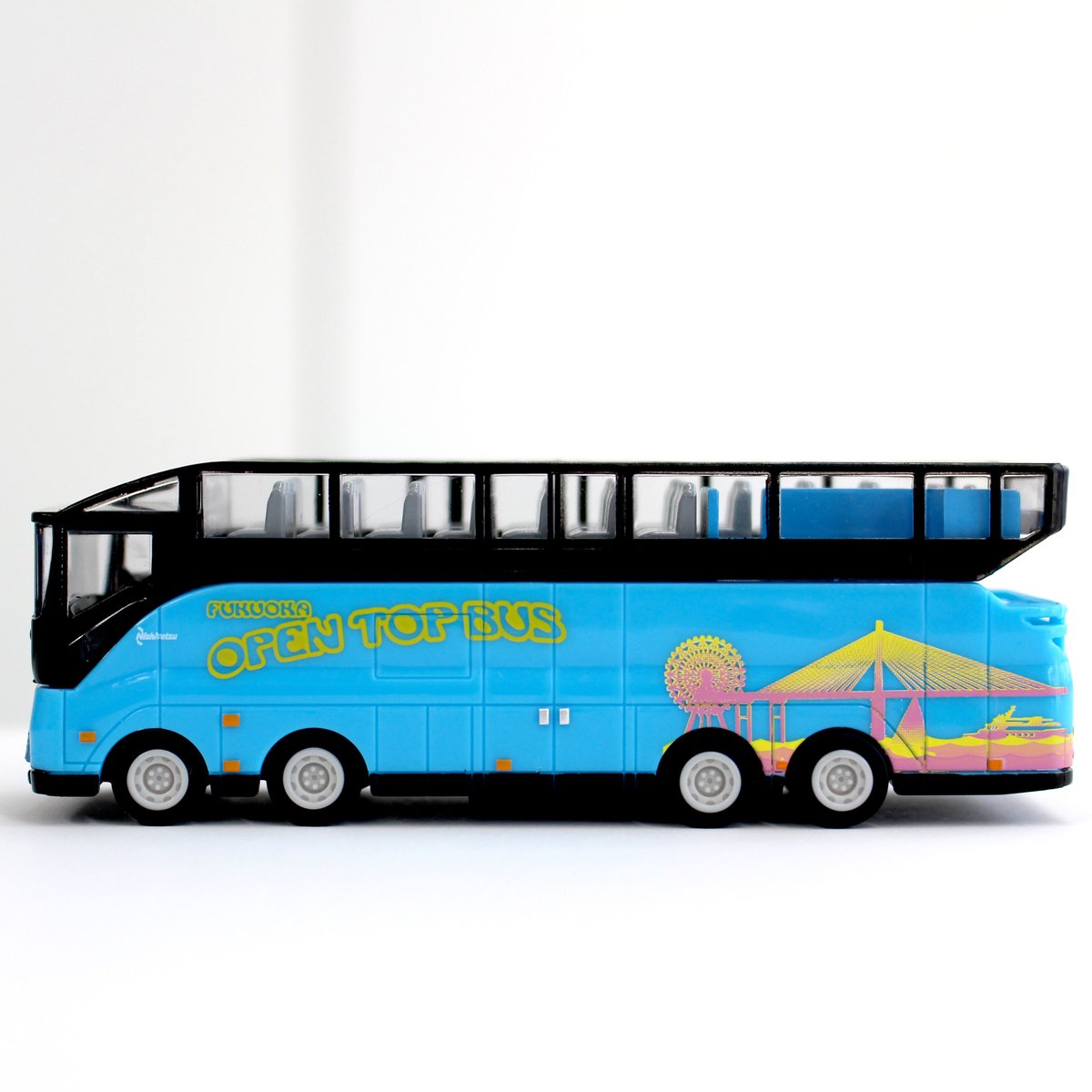 福岡オープントップバス プルバックカー 青 | にしてつバス ONLINESTORE