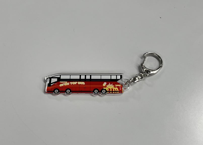 アクリルキーホルダー（福岡オープントップバス・赤） | にしてつバス